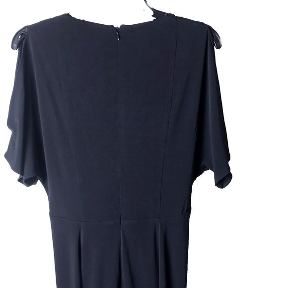 Catherine Malandrino Black Short Sleeve Cold Shoulder Twist Knot Dress Sz 8 NWT - Picture 6 of 9